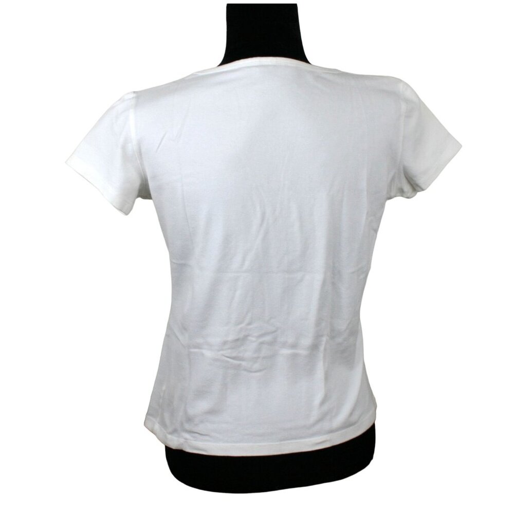 Vintage Women's Harley-Davidson White Top 100 Years of Great Motorcycles Size M - Picture 4 of 8